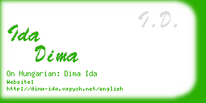 ida dima business card